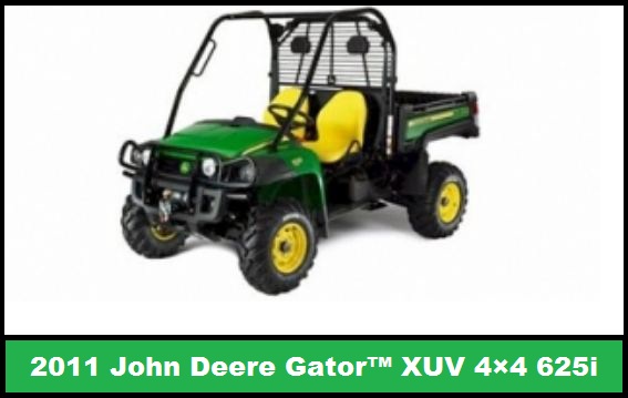 2011 John Deere Gator™ XUV 4×4 625i, Specs, Price, Review, Seat Height, Weight, Top Speed
