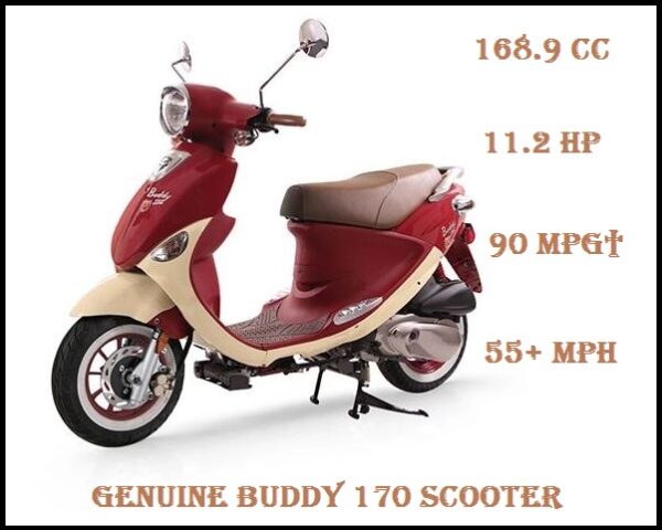 Genuine Buddy 170 Scooter Price, Specs, Review, Top Speed, Seat Height, Weight, Horsepower, Mileage, Features, Overview