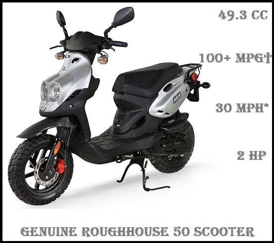 Genuine Roughhouse 50 Scooter Price, Specs, Review, Top Speed, Seat Height, Weight, Horsepower, Mileage, Features, Overview