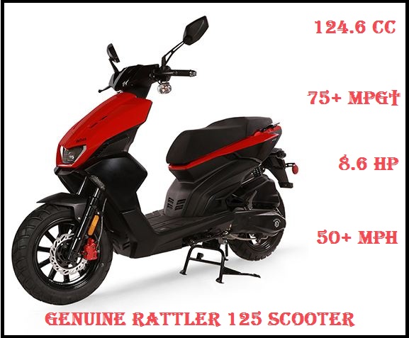 Genuine Rattler 125 Scooter Price, Specs, Review, Top Speed, Seat Height, Weight, Horsepower, Mileage, Features, Overview