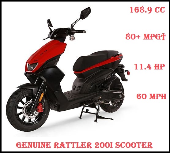 Genuine Rattler 200i Scooter Price, Specs, Review, Top Speed, Seat Height, Weight, Horsepower, Mileage, Features, Overview